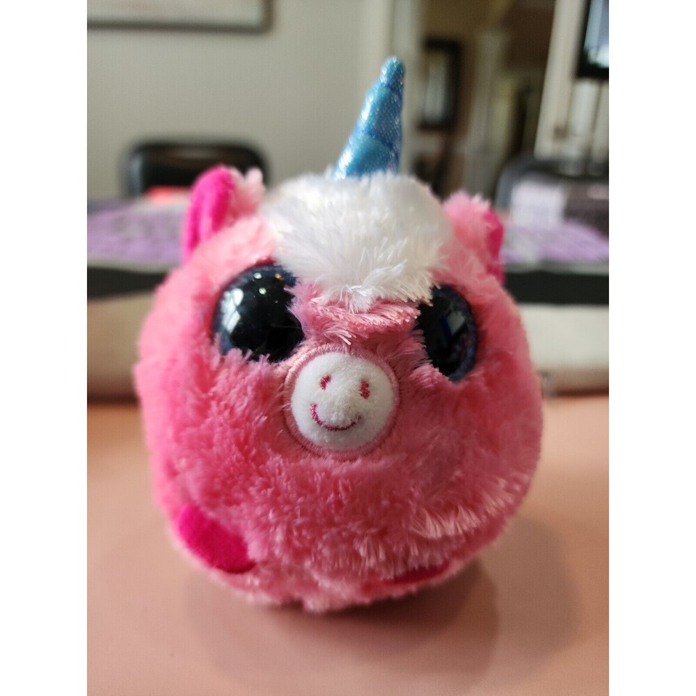 Amazing Squishee Plushies BELIEVE Pink Unicorn Plush Stuffed Animal Glitter Eye